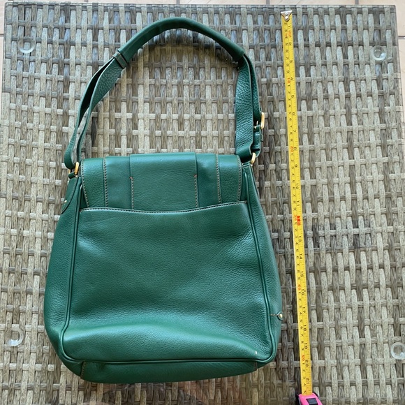 Cole Haan Deep Teal Leather Flap Shoulder Bag. - Picture 5 of 13